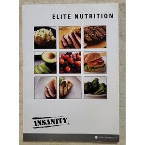 Insanity Fitness Program Elite Nutrition Guide Book By Beachbody - Book Only